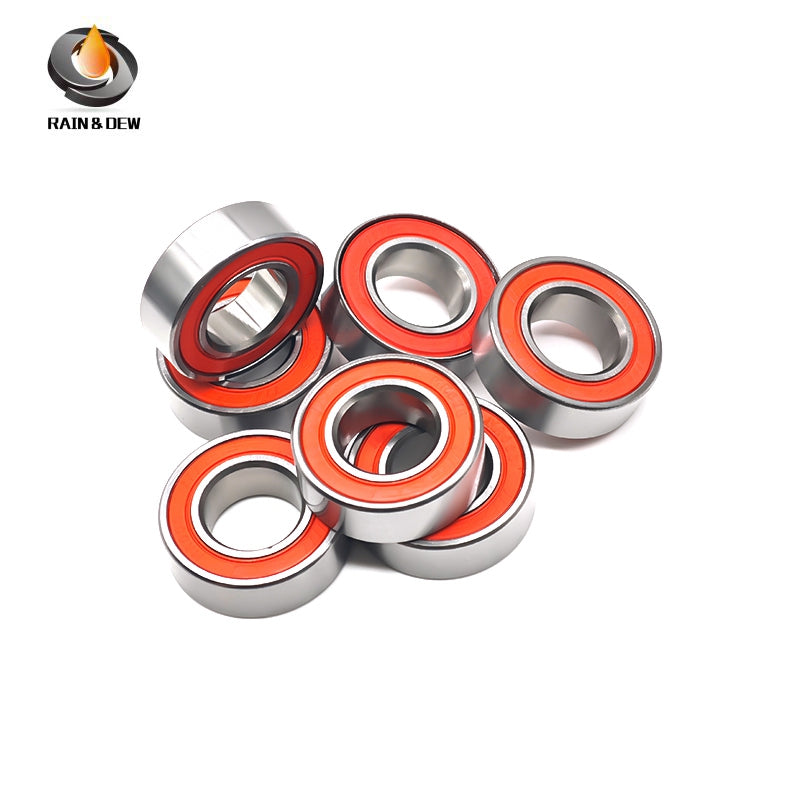 6PCS 24397RS-Red 24X39X7mm Bicycle Bearing Steel ABEC-7 Flower Drum Bearing Bearing Mountain Bike Bicycle Spare Parts 24397-2RS