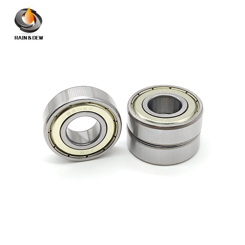 2PCS 6202ZZ ABEC-7 ball bearings (15x35x11mm). These deep groove, ZZ-shielded bearings are reliable components for various mechanical and industrial uses.