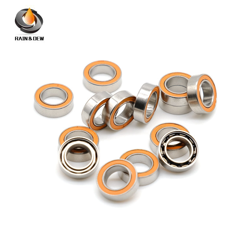 10Pcs SMR106RSCB 6*10*3mm Stainless Steel hybrid Si3N4 ceramic ball bearing Without Grease Fast Turning ABEC-7