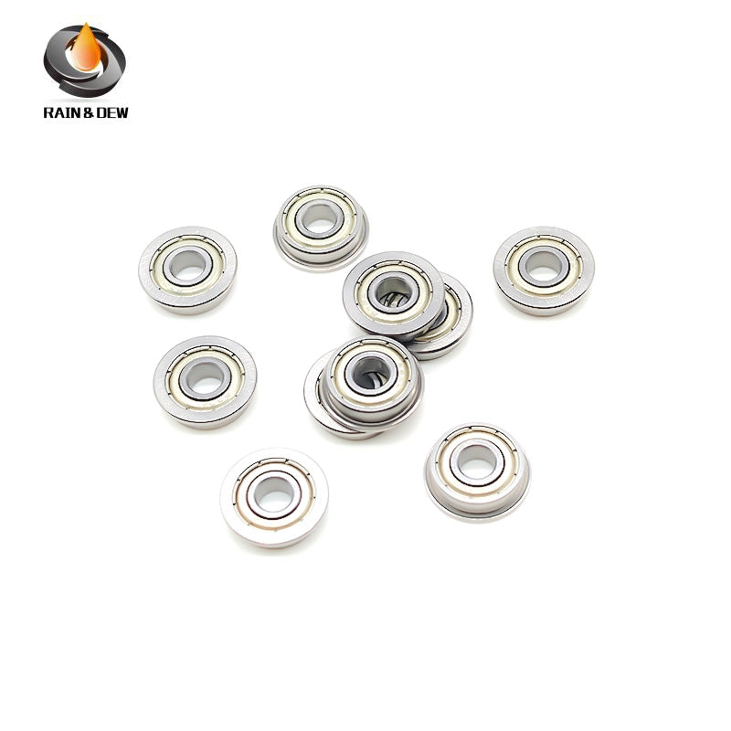 10PCS F695ZZ 5X13X4 mm ABEC-7 Skate Bearing Steel Radial Shaft Deep Groove Flange Ball Bearing