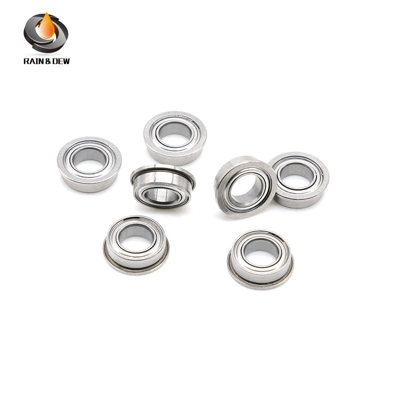 MF95ZZ Flange Bearing 5X9X3 mm 10PCS Double Shielded Bearing Steel Flanged MF95ZZ Ball Bearings