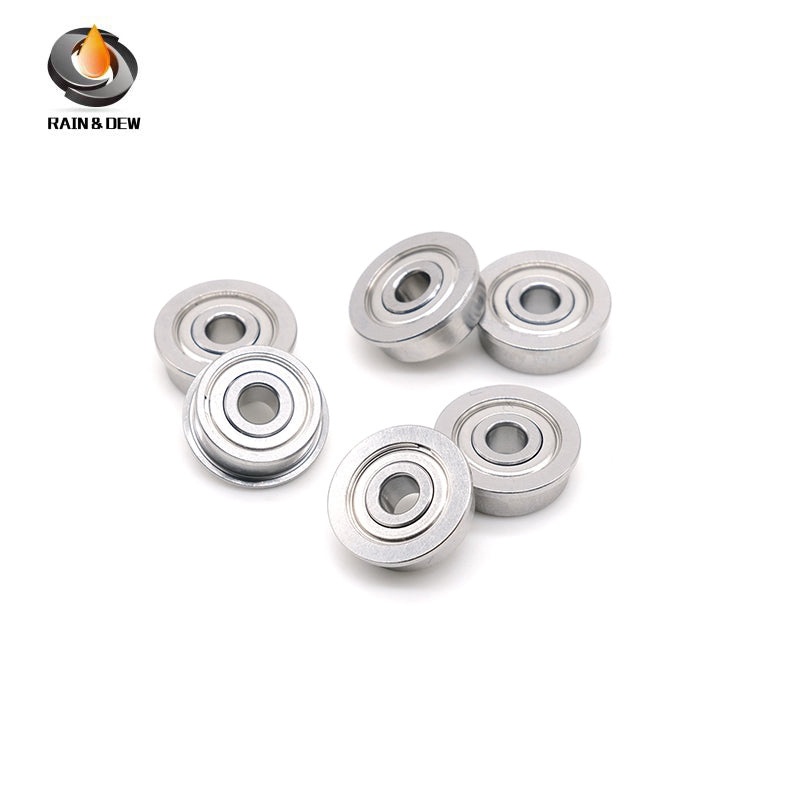 10PCS Precision F683ZZ Flanged Bearing with Shield, 3X7X3mm, for Easy Mounting & Positioning