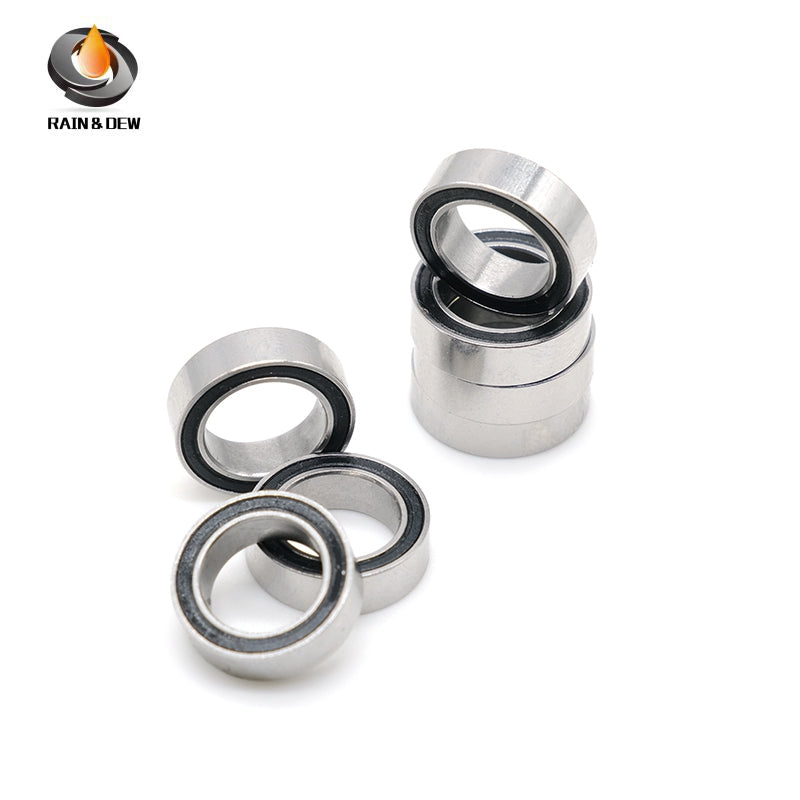 10PCS SMR117RS 7x11x3mm Bearing ABEC-7 Stainless Steel Ball Bearings Black Rubber Sealed For Fishing or Tiny Model Toys
