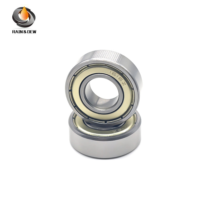 6PCS 1616ZZ Bore Miniature Deep Groove Ball Bearing with Dual Rubber Seals (ZZ) for High-Speed Applications - Metric: 12.7x28.575x9.525mm