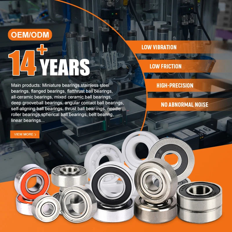 10Pcs MF148 RS Bearing 8X14X4 mm ABEC-7 Voron 3D Flanged Bearing Ball Bearings MF148RS 3D Print Bearings