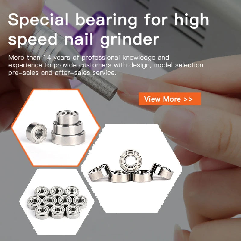 10Pcs 830 693ZZ ABEC-9 Tips Bearing 3x8x4mm For Strong Handpiece Bearing 940 1260 1480 1030 1040 1050 1060 1360 Naill Drill