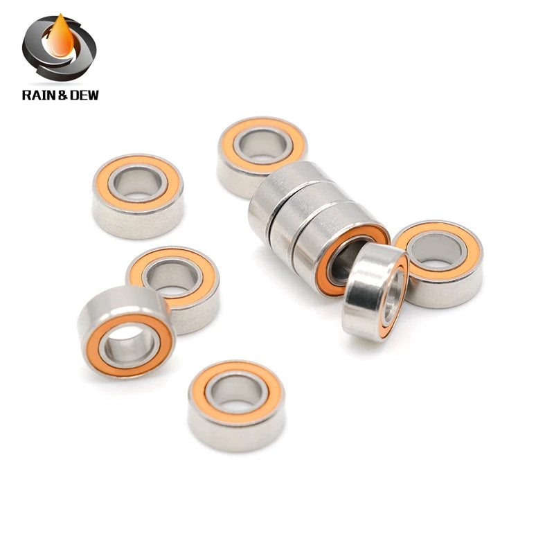 10Pcs 5x10x4 Ceramic Bearing SMR105-2RS ABEC-7 Stainless Steel Hybrid Ceramic Bearing