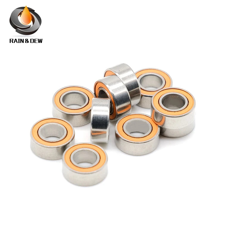 10Pcs 5x10x4 Ceramic Bearing SMR105-2RS ABEC-7 Stainless Steel Hybrid Ceramic Bearing