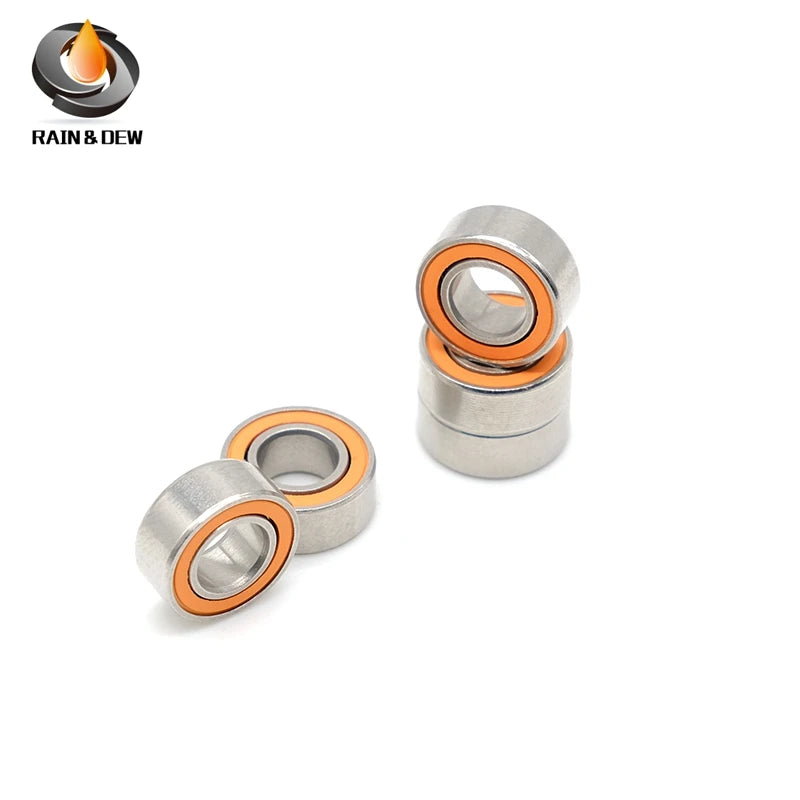 10Pcs 5x10x4 Ceramic Bearing SMR105-2RS ABEC-7 Stainless Steel Hybrid Ceramic Bearing