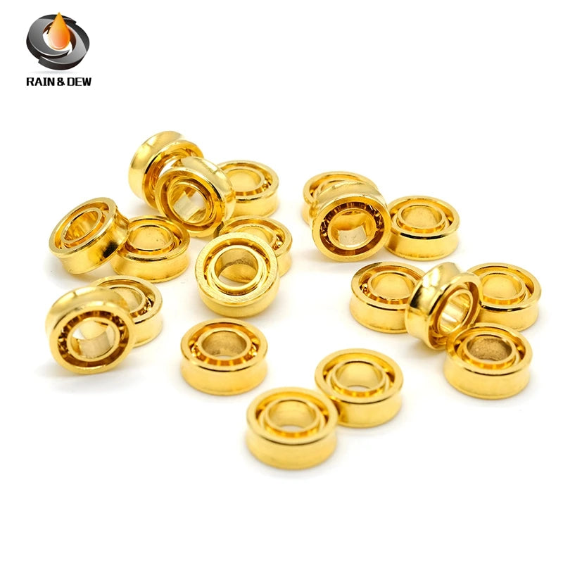 10Pcs R188 Golden Yoyo Bearing UR188 Fingertip Gyro Bearing 6.35X12.7X4.76mm UR188KK Bearing