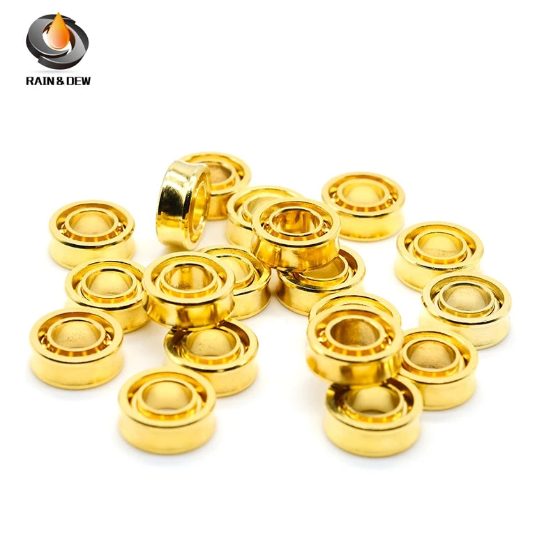 10Pcs R188 Golden Yoyo Bearing UR188 Fingertip Gyro Bearing 6.35X12.7X4.76mm UR188KK Bearing