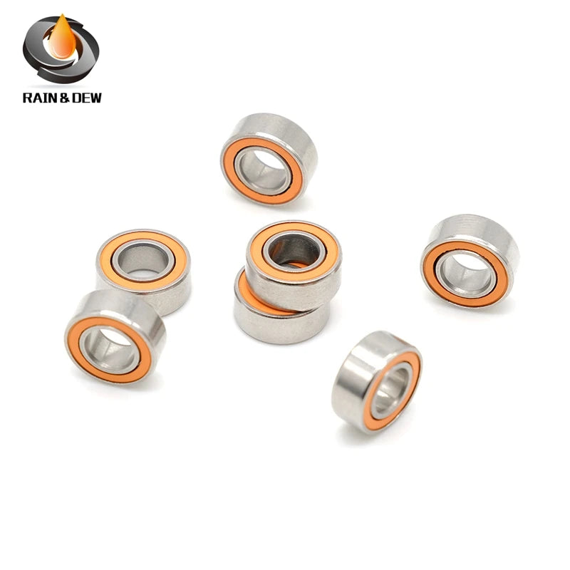 10Pcs 5x10x4 Ceramic Bearing SMR105-2RS ABEC-7 Stainless Steel Hybrid Ceramic Bearing