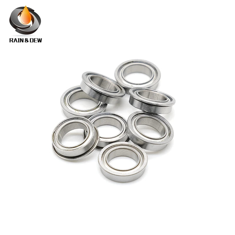10PCS F6903ZZ Flange Bearing 17x30x7 mm Double Shielded Deep Groove Flanged F6903ZZ Ball Bearings