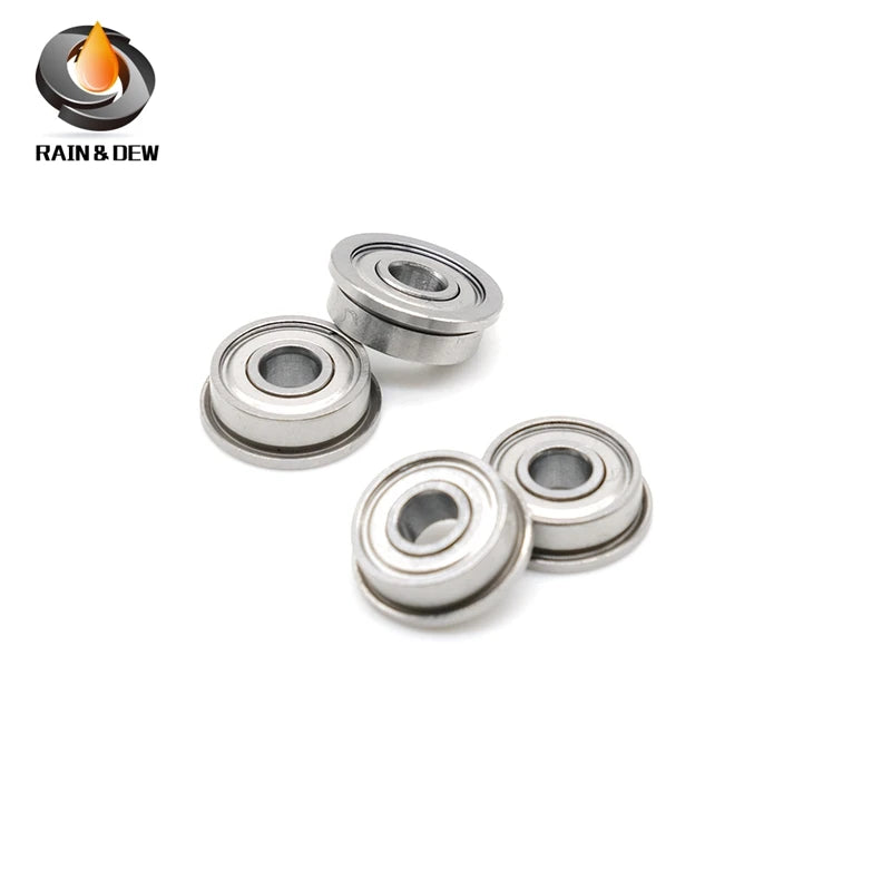 10Pcs F695ZZ 5x13x4 mm Flange Ball Bearing ABEC-7 F695ZZ Bearing 5*13*4 mm Flanged F695Z Ball Bearings F695 ZZ