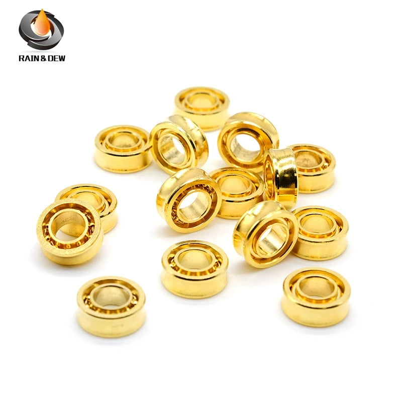 10Pcs R188 Golden Yoyo Bearing UR188 Fingertip Gyro Bearing 6.35X12.7X4.76mm UR188KK Bearing