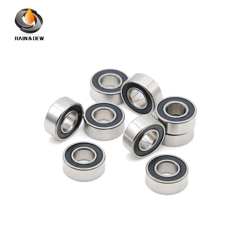 10PCS S685RS 5x11x5mm Durable & Fully Sealed Bearing for Fishing Gear ABEC-7 Stainless Steel with Black Rubber Shield