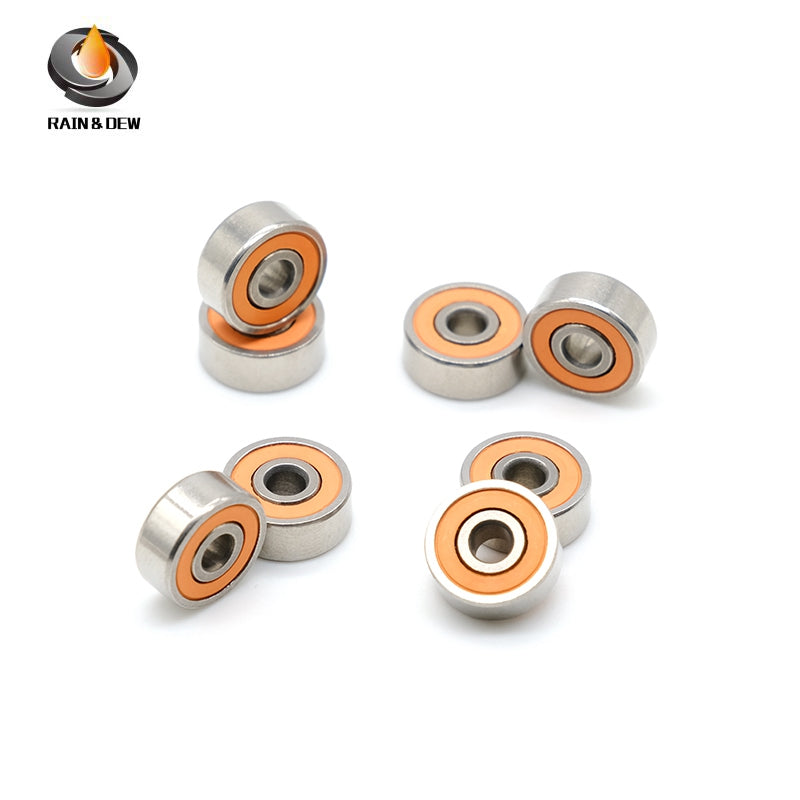 10Pcs SMR104RSCB 4*10*4mm Stainless Steel hybrid Si3N4 ceramic ball bearing Without Grease Fast Turning ABEC-7