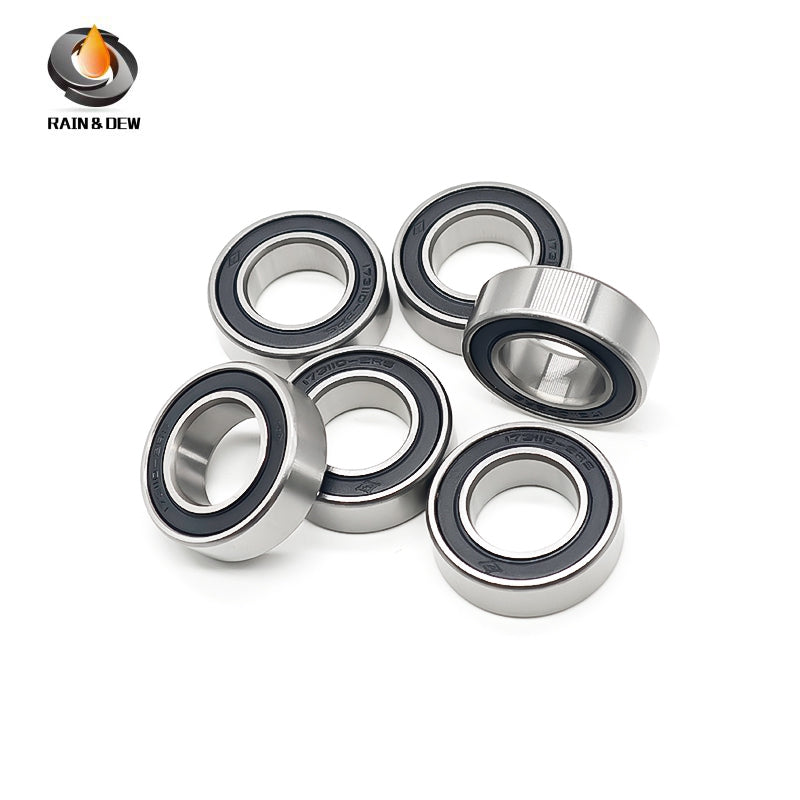 (6PCS) Bicycle Hybrid Ceramic Ball Bearing 173110 2RS CB Bicycle-specific 17x31x10mm Bicycle Hub Bearing Si3N4 Ceramic ABEC-9
