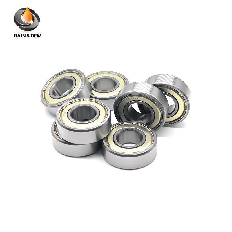 6PCS 1616ZZ Bore Miniature Deep Groove Ball Bearing with Dual Rubber Seals (ZZ) for High-Speed Applications - Metric: 12.7x28.575x9.525mm