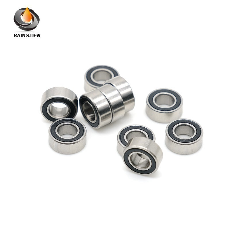 10PCS S607RS  7x19x6mm Durable & Fully Sealed Bearing for Fishing Gear ABEC-7 Stainless Steel with Black Rubber Shield
