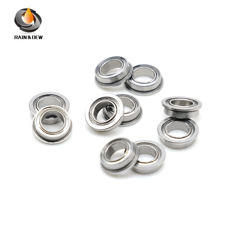MF85ZZ Flange Bearing 5X8X2.5 mm 10PCS Double Shielded Bearing Steel Flanged MF85ZZ Ball Bearings