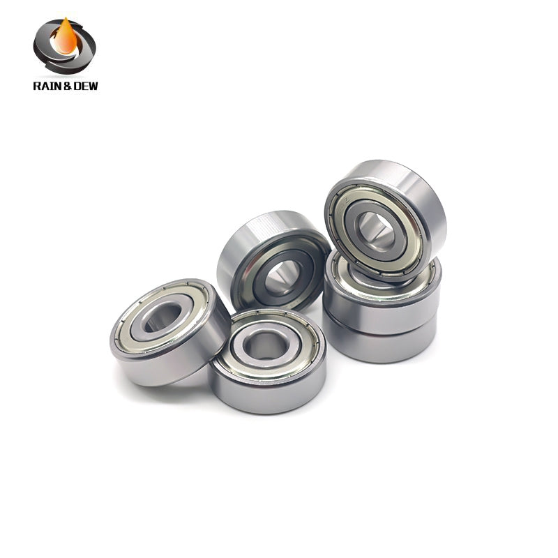 6PCS 1614ZZ Bore Miniature Deep Groove Ball Bearing with Dual Rubber Seals (ZZ) for High-Speed Applications - Metric: 9.525x28.575x9.525mm