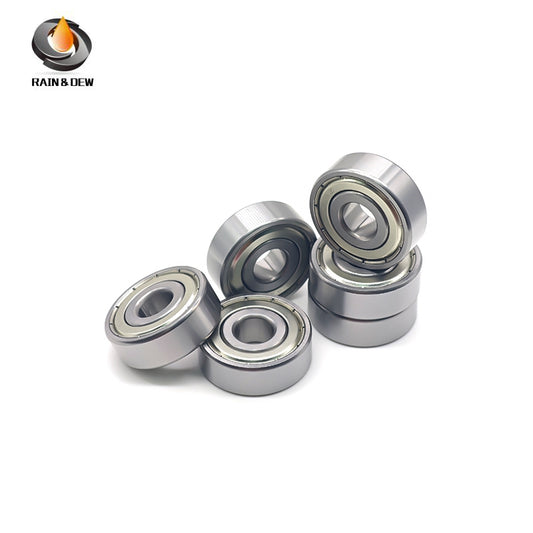 6PCS 1614ZZ Bore Miniature Deep Groove Ball Bearing with Dual Rubber Seals (ZZ) for High-Speed Applications - Metric: 9.525x28.575x9.525mm