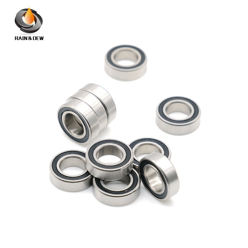 10PCS SMR148RS  8x14x4mm Bearing  ABEC-7  Stainless Steel Ball Bearings Black Rubber Sealed For Fishing or Tiny Model Toys