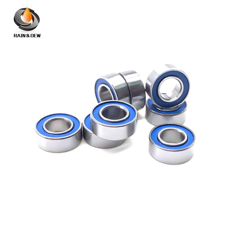 MR84RS-Blue Bearing ABEC-7 (10PCS) 4x8x3 mm Miniature MR84-2RS Ball Bearings Blue Rubber Sealed