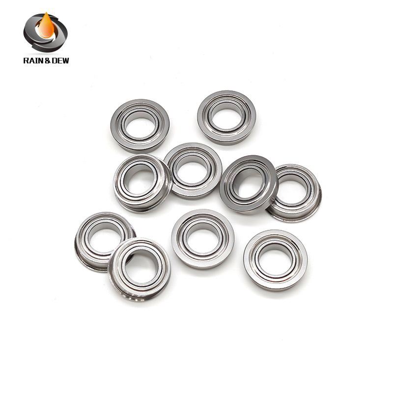 10PCS MF148ZZ Miniature Flange Bearings 8X14X4 mm Double Metal Shielded for Secure & Easy Mounting