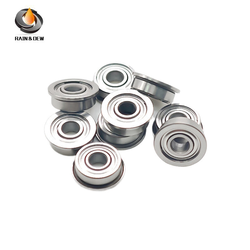 MF83ZZ Flange Bearing 3X8X3 mm 10PCS Double Shielded Bearing Steel Flanged MF83ZZ Ball Bearings