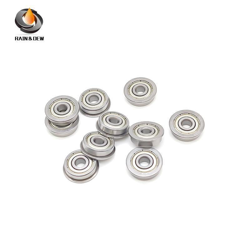 10PCS F624ZZ Flanged Ball Bearings 4X13X5 mm Double Shielded  High Precision for 3D Printer & CNC Parts