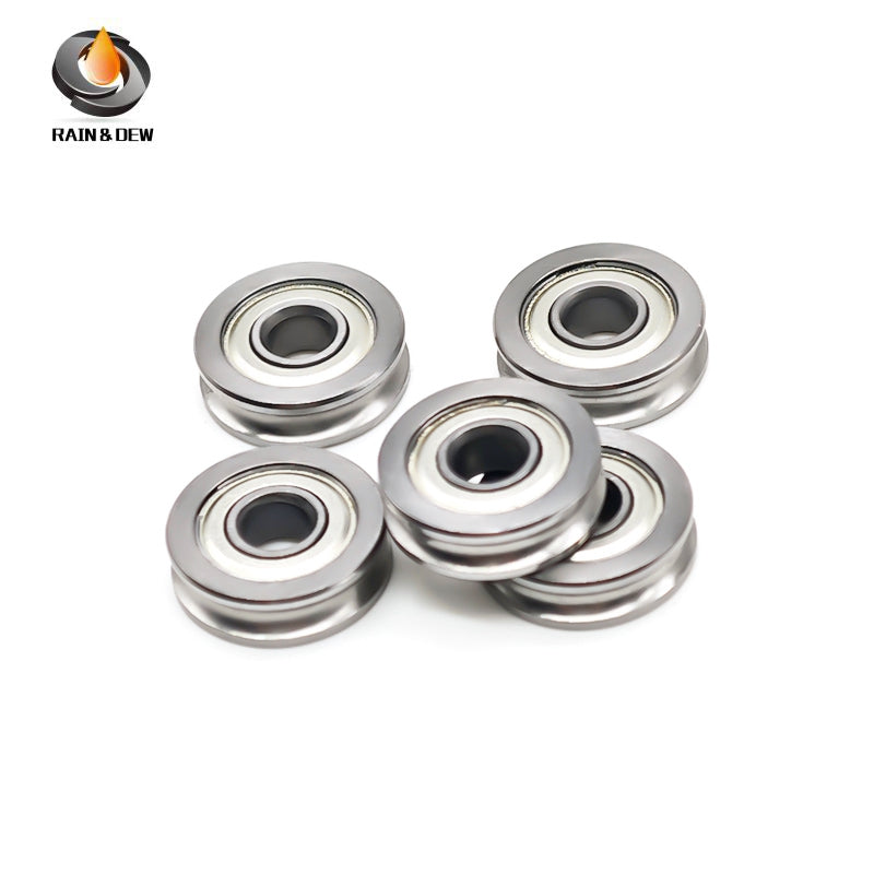 5Pcs 3D Printer MK8 U604ZZ 604UU 4x13x4mm U-Shaped Bearing Extruder Round Wheel Gear Walking Guide Rail Bearings Fitting Pulley