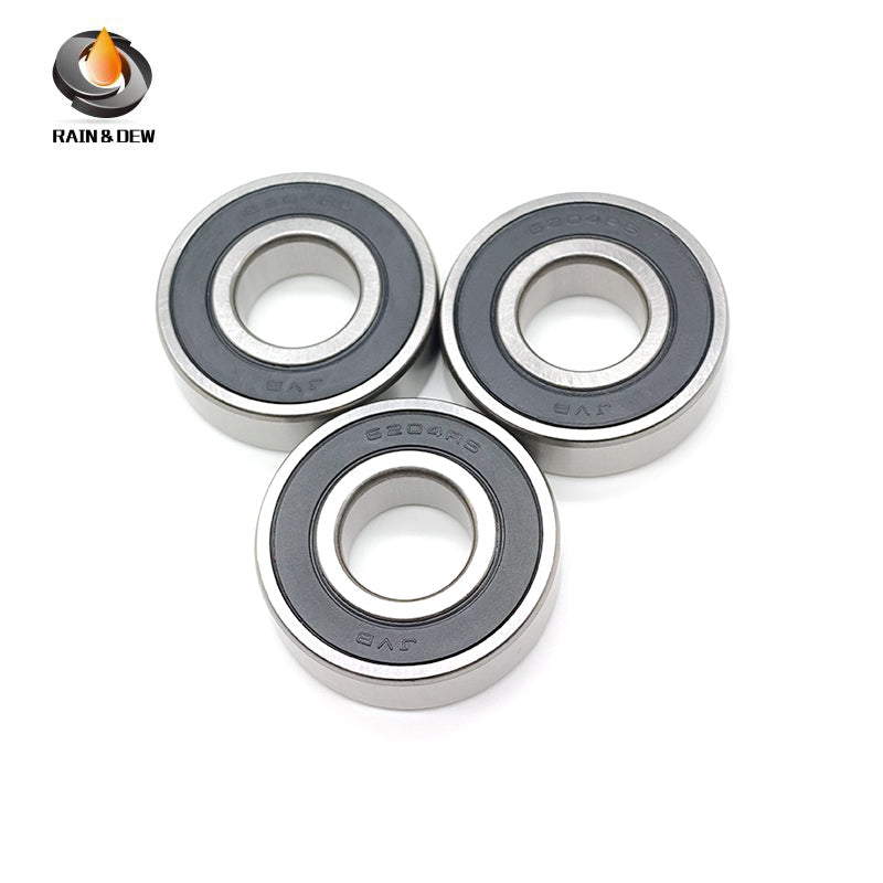 2PCS 6204RS Bearing 20x47x14mm ABEC-7  6204RS Deep Groove Ball Bearings 6204 Ball Bearing