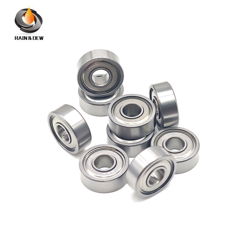 10PCS 1602ZZ Bore Miniature Deep Groove Ball Bearing with Dual Rubber Seals (ZZ) for High-Speed Applications - Metric: 6.35mm x 17.463mm x 6.35mm