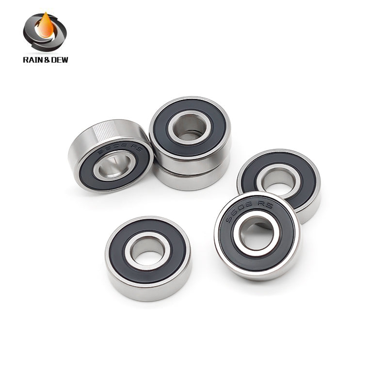 10PCS S608RS  8x22x7mm Durable & Fully Sealed Bearing for Fishing Gear ABEC-7 Stainless Steel with Black Rubber Shield