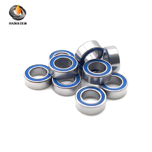 MR74RS-Blue Bearing ABEC-7 (10PCS) 4X7X2.5 mm Miniature MR74-2RS Ball Bearings Blue Rubber Sealed