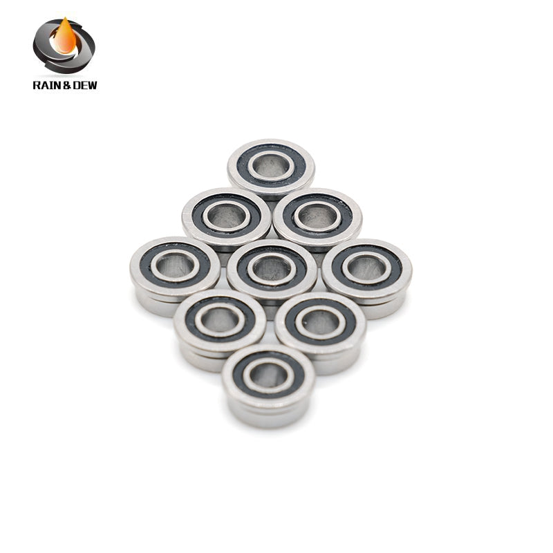 10Pcs F684 2RS Bearing 4X9X4 mm  ABEC-7 Flanged Miniature  Ball Bearings F684RS For 3D Printer