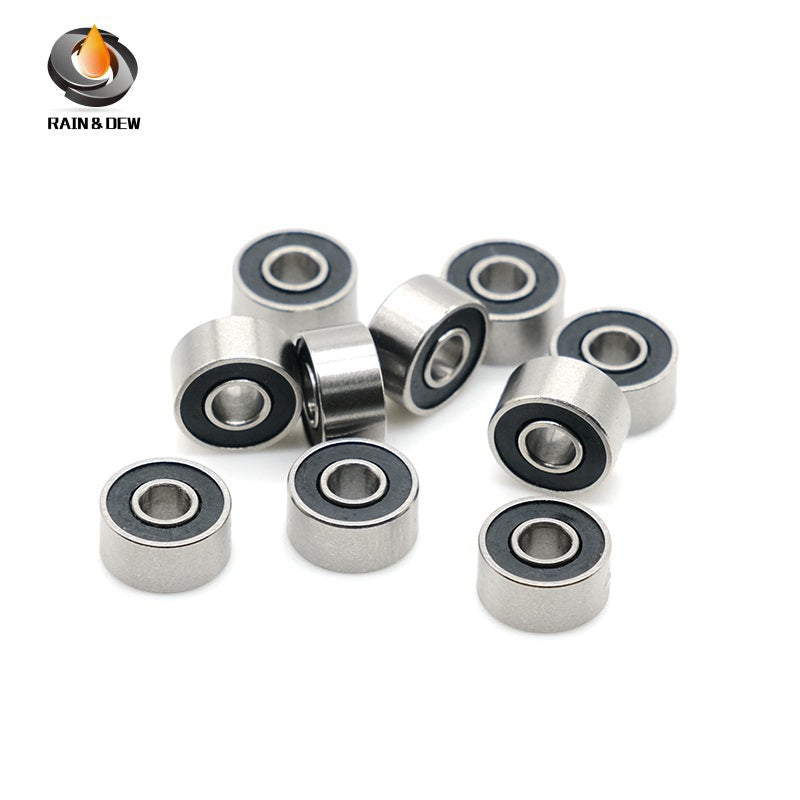 10PCS S683RS  3x7x3mm Durable & Fully Sealed Bearing for Fishing Gear ABEC-7 Stainless Steel with Black Rubber Shield