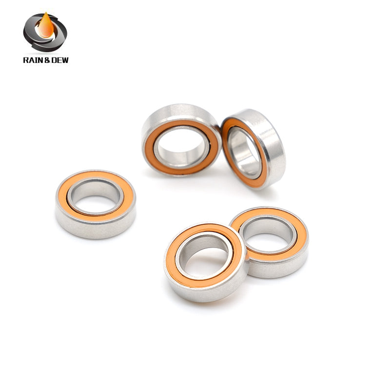 10Pcs SMR148RSCB  8*14*4mm  Stainless Steel hybrid Si3N4 ceramic ball bearing Without Grease Fast Turning  ABEC-7