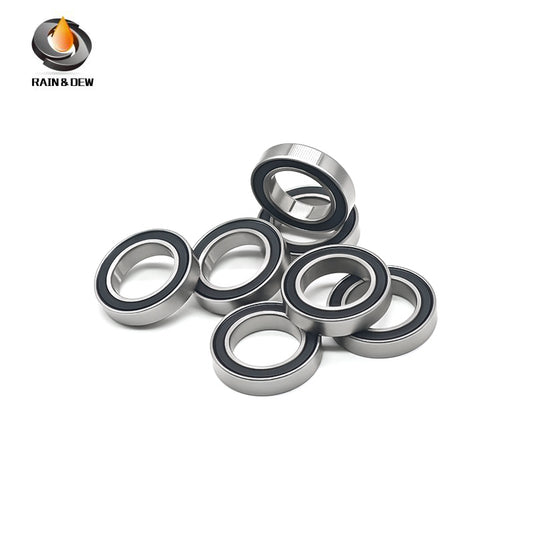 10PCS High-Precision ABEC-7  S6804RS  20x32x7mm Stainless Steel Body & Black Rubber Seals for Fishing Equipment