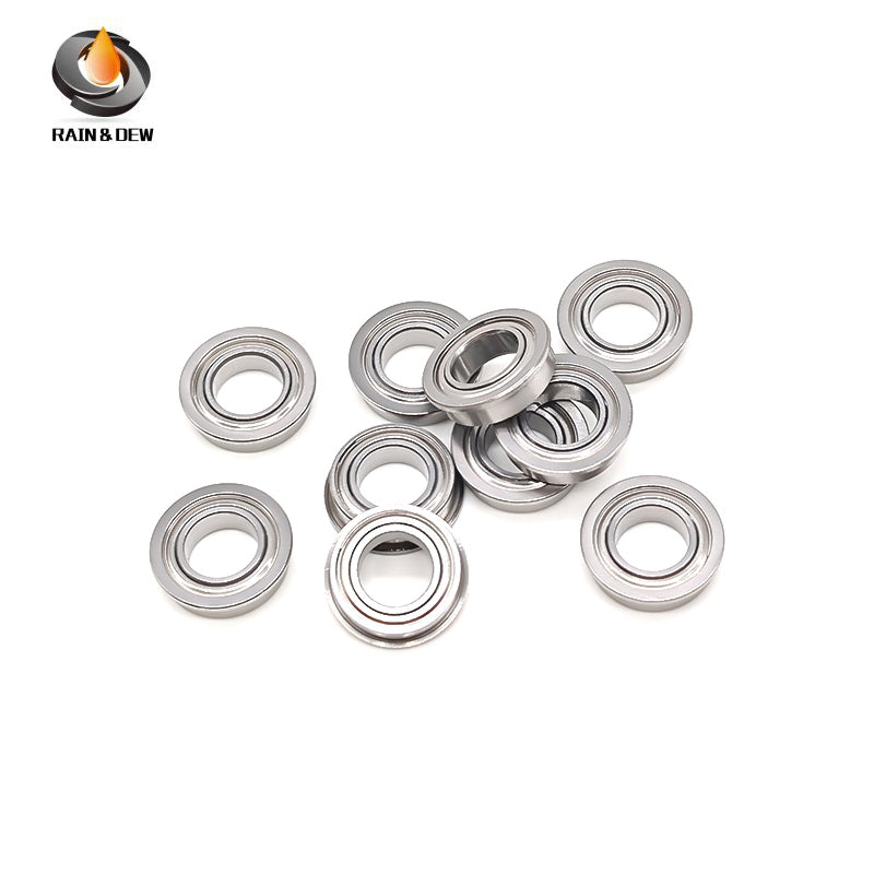 10PCS MF148ZZ Miniature Flange Bearings 8X14X4 mm Double Metal Shielded for Secure & Easy Mounting