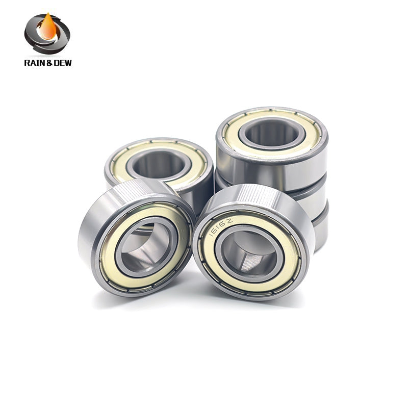 6PCS 1616ZZ Bore Miniature Deep Groove Ball Bearing with Dual Rubber Seals (ZZ) for High-Speed Applications - Metric: 12.7x28.575x9.525mm