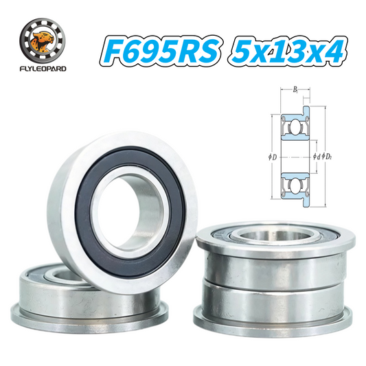 20Pcs F695 2RS Bearing Kit for Voron Switchwire 3D Printer – 5×13×4mm Flanged Ball Bearings