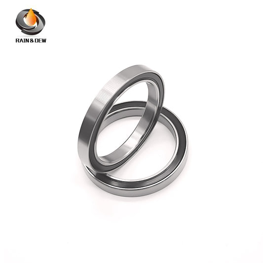 2PCS High-Precision ABEC-7  S6809RS  45x58x7mm Stainless Steel Body & Black Rubber Seals for Fishing Equipment