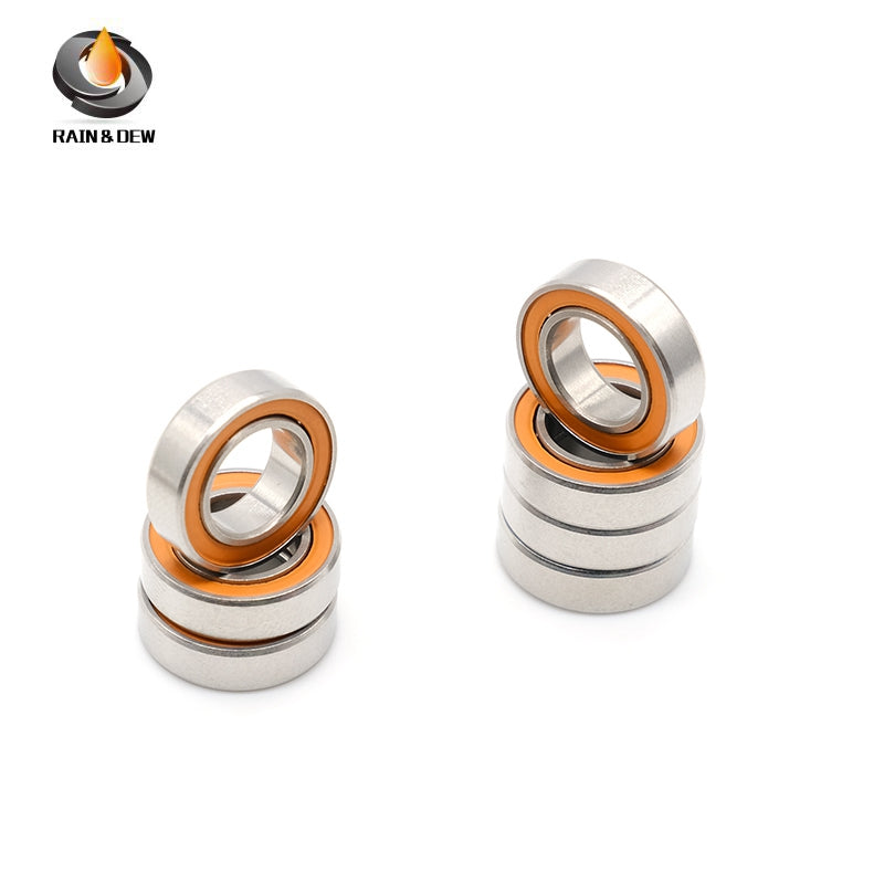 10Pcs SMR148RSCB  8*14*4mm  Stainless Steel hybrid Si3N4 ceramic ball bearing Without Grease Fast Turning  ABEC-7