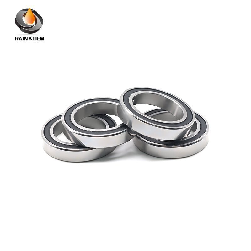 6PCS High-Precision ABEC-7  S6805RS  25x37x7mm Stainless Steel Body & Black Rubber Seals for Fishing Equipment