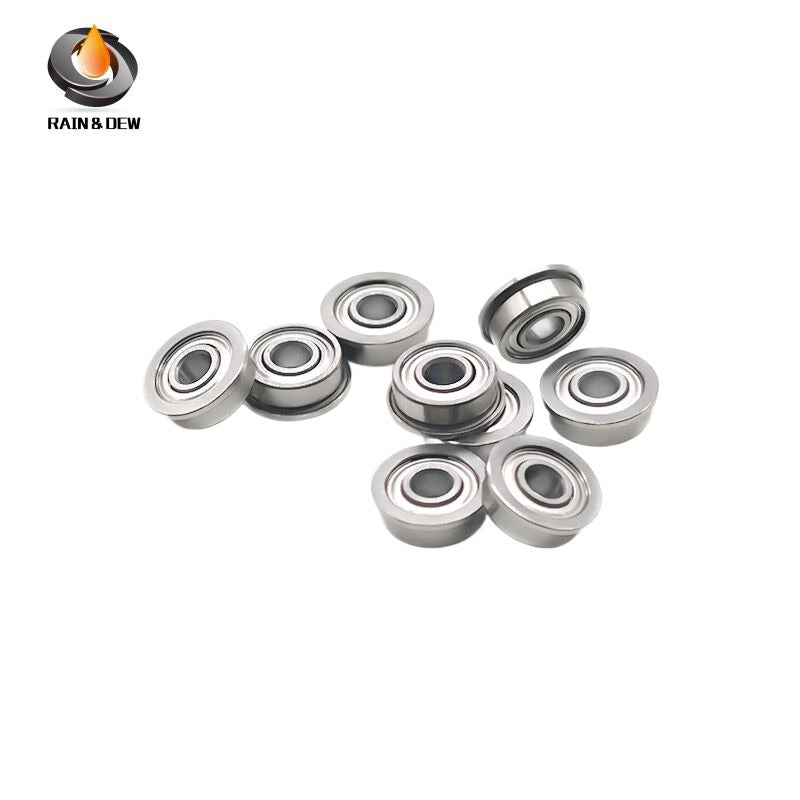 MF83ZZ Flange Bearing 3X8X3 mm 10PCS Double Shielded Bearing Steel Flanged MF83ZZ Ball Bearings