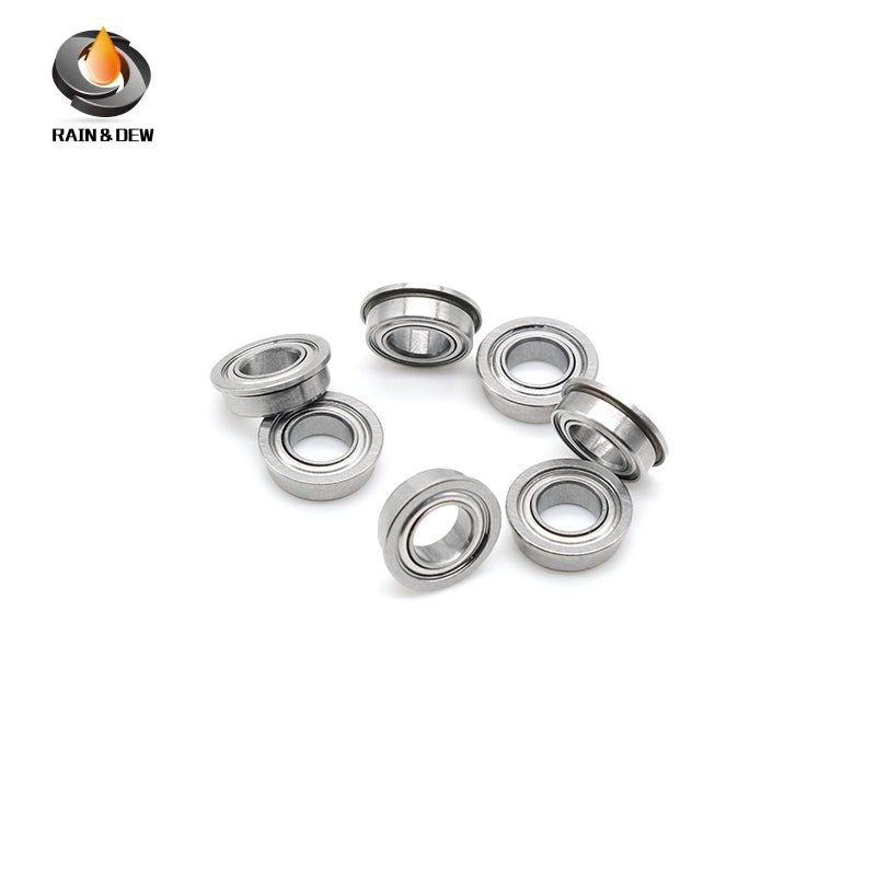 MF95ZZ Flange Bearing 5X9X3 mm 10PCS Double Shielded Bearing Steel Flanged MF95ZZ Ball Bearings