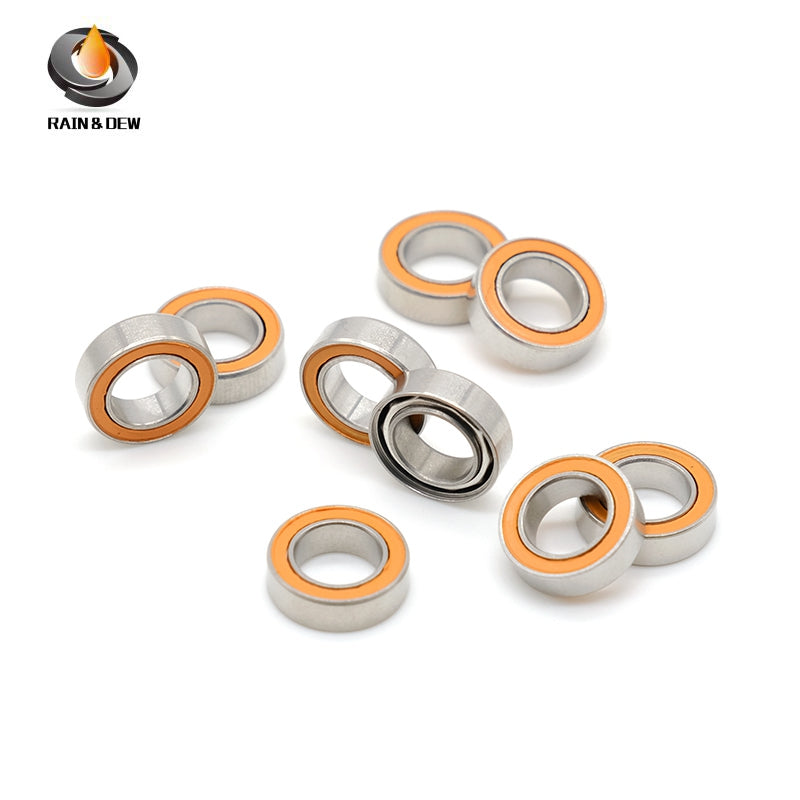 10Pcs SMR106RSCB 6*10*3mm  Stainless Steel hybrid Si3N4 ceramic ball bearing Without Grease Fast Turning  ABEC-7